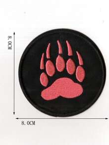 Cartoon Paw Print Embroidered Patch, Iron-On/Sew-On Applique, For DIY Clothing & Accessories Customization, Sewing Accessory - Ironing Style - View 11