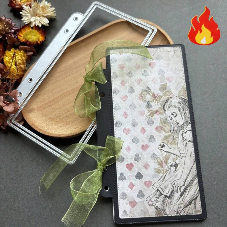 1 khuôn cắt kim loại hình chữ nhật, khuôn dập nổi, thích hợp cho các sản phẩm thủ công mỹ nghệ, khuôn cắt thiệp, phong bì, thiệp album ảnh, đồ thủ công bằng giấy dập nổi, con dấu album ảnh.