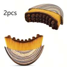 2pcs Single-Stick Manual Lymphatic Cleansing Brush | Suitable For Sensitive Skin And Lymphedema. Elliptical Design With Bristles, Easy To Use, Made Of Plastic - Manual Lymphatic Cleaning Brush - View 5