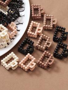 10/20pcs Minimalist Glossy Mini Hair Clips, Elegant Bangs Clips, Fashion Small Hair Claws Hair Accessories Summer Beach Claw Clips Vacay,Holiday,Travel - Multicolor - View 3