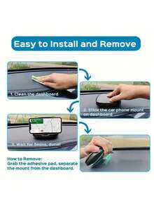 360 Degree Rotating Car Phone Holder, Hands-Free Use - A - View 9