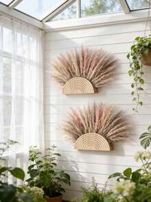 1件装男女通用彩虹拱形图案装饰挂毯，旭日美学设计家居装饰，波西米亚风格墙饰，半圆形层叠拱形细节，艺术墙面展示，营造温馨舒适的氛围，适用于客厅、卧室、沙发背景墙、玄关、走廊、公寓、农舍、现代波西米亚风格室内设计、极简主义家居装饰、墙面艺术展示、季节性家居装饰 - 原木色 - 查看 5