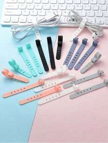 Bộ sắp xếp tai nghe chống thất lạc 5 lỗ, kẹp quản lý dây cáp sạc dữ liệu, bộ sắp xếp dây cáp sáng tạo. - Nhiều màu - Xem 5