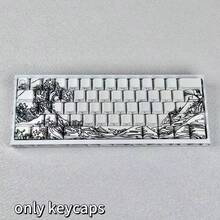 Teclas de repuesto PBT con impresión lateral, estilo anime negro, alta calidad, perfil Cherry, compatibles con teclados mecánicos de 68/75/87/98/104/108 teclas - Ver 3
