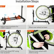 Giá để xe đạp thẳng đứng, giá để xe đạp độc lập - Làm bằng sắt, các cạnh được đánh bóng, có thể điều chỉnh chiều cao, phù hợp cho gara và căn hộ, phù hợp với bánh xe có đường kính lên đến 29 inch. - Nhiều màu - Xem 7