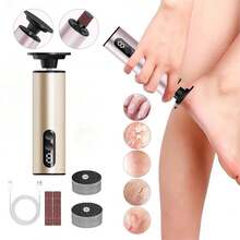 二合一迷你电动磨脚器，自动磨脚砂纸，抛光修脚器，去除足部干燥、硬皮、死皮和老茧，1000mAh - 彩色 - 查看 13