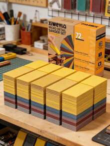 Premium Micro Sander, Detail & Mini Sander Block For Precision Sanding, Hand Sanding Tool With 80–800 Grit Sandpaper Kit, 3-In-1 Sanding Set For Wood, Crafts, Furniture & Tight Spaces, DIY Sanding Tool For Home Projects, Model Making & Surface Smoothing - Nhiều màu - Xem 7