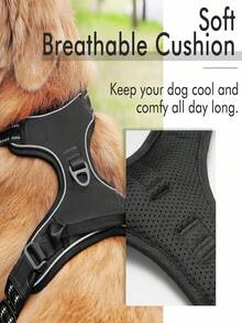 Harness Anjing, Harness Hewan Peliharaan Anti Tarik dengan 2 Klip Tali, Rompi Anjing Empuk yang Dapat Diatur, Rompi Oxford Reflektif Anti Selip untuk Hewan Peliharaan dengan Pegangan Kontrol Mudah untuk Anjing Besar - Rompi dan Tali Bukan Satu Set dan Perlu Dibeli Terpisah, Rompi Anjing Anti Selip Reflektif untuk Dada dan Punggung, Tali Anjing Bernapas dan Dapat Diatur - MultiWarna - View 8