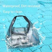 1PC Waterproof Travel Toiletry Bag, Makeup Organizer & Storage Pouch - Clear EVA Material, Large Opening, Portable Handle For Travel, Gym, Swimming, Daily Use - Xám - Xem 11