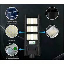 Farola solar de 3 cabezales (sin poste), farola solar integrada, luz para patio, aplique LED. - 1 unidad - Ver 3