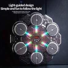 Music Boxing Target Punching Bag, Smart 6-Key Music Punching Pad, New Upgraded High-End Bluetooth, Cool Lighting, Dynamic Music, Including Boxing Gloves - Multicolor - View 13