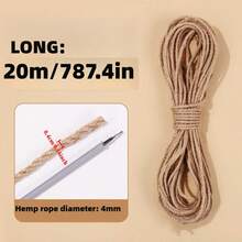 Dây thừng sisal cotton lanh bền chắc dùng làm trụ cào móng cho mèo - Dây thay thế cho trụ cào móng tự làm và đồ chơi chống cào móng, dây thay thế cho trụ cào móng - vật liệu lấp đầy trụ cào móng tự làm, dây đồ chơi cho thú cưng dày dặn chống trượt. - Màu Mù tạt vàng - Xem 16