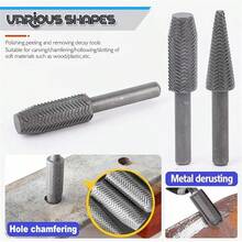 5pcs 6mm Rotary File Steel File, Carpentry DIY Soft Metal Trimming Set, Metal Grinding Repair Tool - Multicolor - View 9