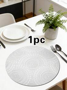 1/4/6pcs Faux Mechanical Gear PVC Gold Foil Placemats, Hotel Restaurant Decor Heat Insulation Non-Slip Table Mats, Suitable For Wedding Party, Christmas, Valentine's Day, Holiday Celebration, Picnic, Birthday Banquet Table Decoration - Multicolor - View 19