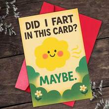1/3 Sets Humorous Greeting Card Featuring A Funny Fart Joke, Ideal For Friends And Family. Great For Birthdays, Anniversaries, Or Simply To Bring A Smile. A Perfect Gift Idea For Any Event, Complete With An Envelope - A - View 5