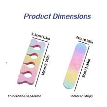 5/10/50pcs Nail Art Glitter Powder 4-Hole Heart Finger Separator, Glitter Powder Mini Scrub Strips, Pink Finger Divider - Multicolor - View 5