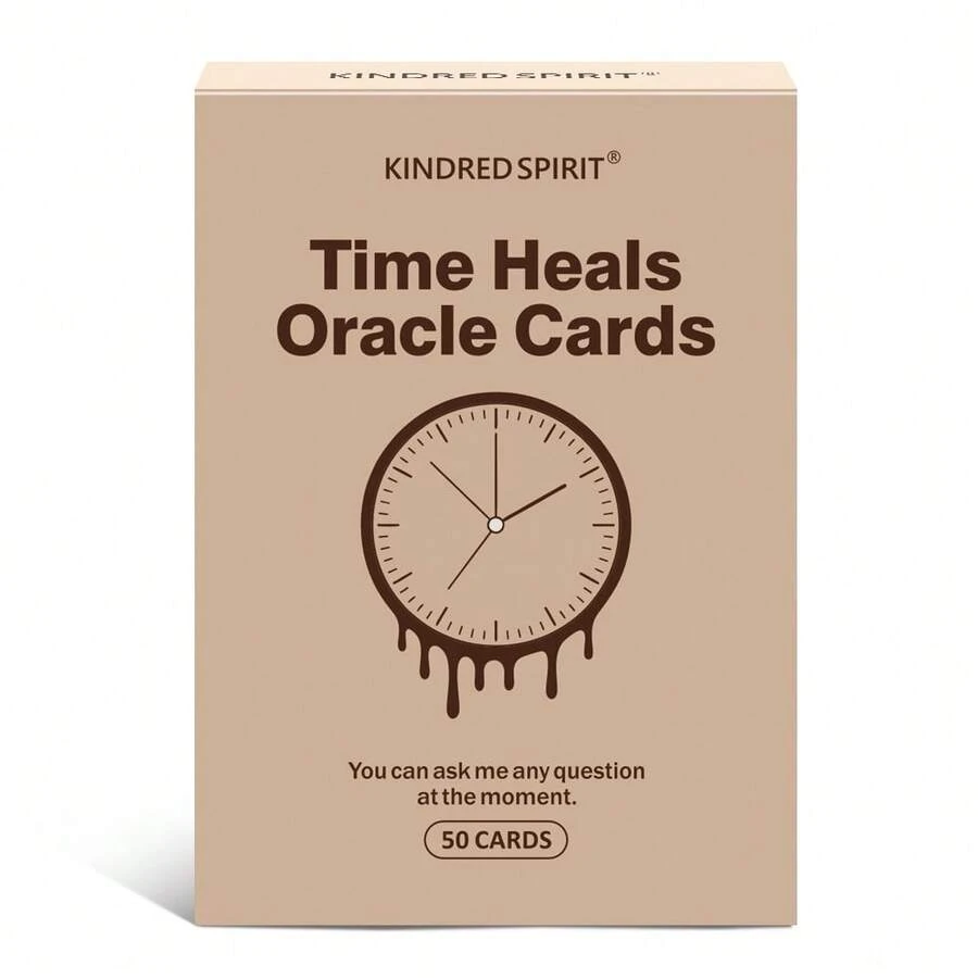 KINDRED SPIRIT 50 piezas Cartas del Oráculo de la Curación del Tiempo, juego de cartas de escritorio cuidadosamente diseñado para reuniones con amigos, fiestas de cumpleaños, sanación emocional, atención plena diaria, regalo ideal para Halloween, Navidad, Acción de Gracias, San Valentín, Pascua y talla grande - Multicolor - Ver 1