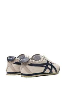 Asics Authentic Onitsuka Tiger Mexico 66 Leather Sneakers - White/Blue/Red Classic Low-Top | Premium Japanese Heritage Footwear | Slim-Profile Lightweight Trainers - 呢子大衣 - 查看 3