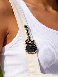 QIHOO Un broche de guitarra musical, broches para mujer, alfileres de , bolsos para mujer, bolsos para mujeres - Negro - Ver 1