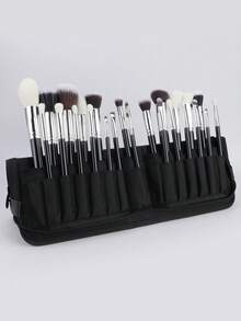 25Pcs Professional Makeup Brush Set Foundation Powder Concealer Eyeshadow Blending Blush Highlighter Natural-Synthetic Hair Brushes,Professional Makeup Brushes Set Suitable For Beginners And Professional Makeup Artists.(Black) - Multicolor - View 10