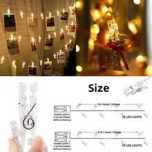 1pc 1.5M10led/3M20led Light Battery Powered Decorative Light String Peg String Lights(Battery Not Included),Perfact For Indoor Decor/Holiday/Birthday/Party/Room Decor - Multicolor - View 9