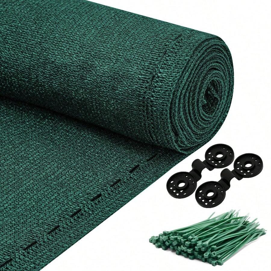 Privacy Net - Garden Privacy Screen Outdoor Sunshade Net, UV Resistant, Tear Resistant, Windproof Fence - Green - View 1