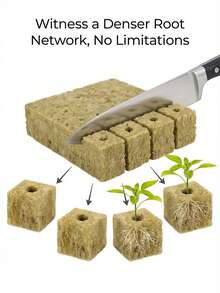 节省空间的育苗块，防止移植休克；专业水培种植套装；轻质岩棉育苗块；垂直种植系统；园艺用品 - 高效率育苗塊 - 查看 11