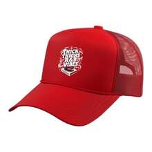 and RandB Vibes Hip Hop Trucker Hat with Adjustable Mesh Back - Rojo - Ver 1