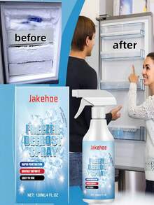 jakehoe 冰箱除霜清洁喷雾。适用于家用冰箱、冰柜和制冰机的多用途清洁喷雾。可提高溶解度，促进快速蒸发。产生丰富泡沫，增强清洁效果。快速溶解霜冻，有效去除冰块。 - 液體 - 查看 5