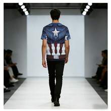 Captain Shield Men's TShirt Unisex Heroic Retro 3D Print Fashion TShirt For Adults Women Teens Casual Tee Tops - màu đen - Xem 5