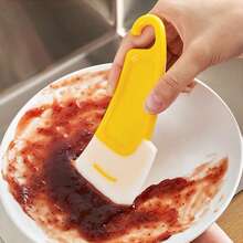 Flexible Kitchen Scraper Tool Oil Stain Cleaner For Pot Pan Stove Top - 黃色 - 查看 3