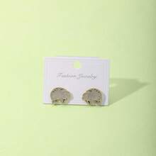 Manatee Earrings Enamel Daily Jewelry Ear Stud Gift For Friends Fashion Refinement - Grey - View 5