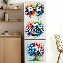 3pcs/Set Cool Football Themed Window Stickers, Including Shoe & Flower Patterns, DIY Self-Adhesive Removable Decals, Easy To Install, Suitable For Bedroom, Living Room, Game Room Decoration - Football - View 5