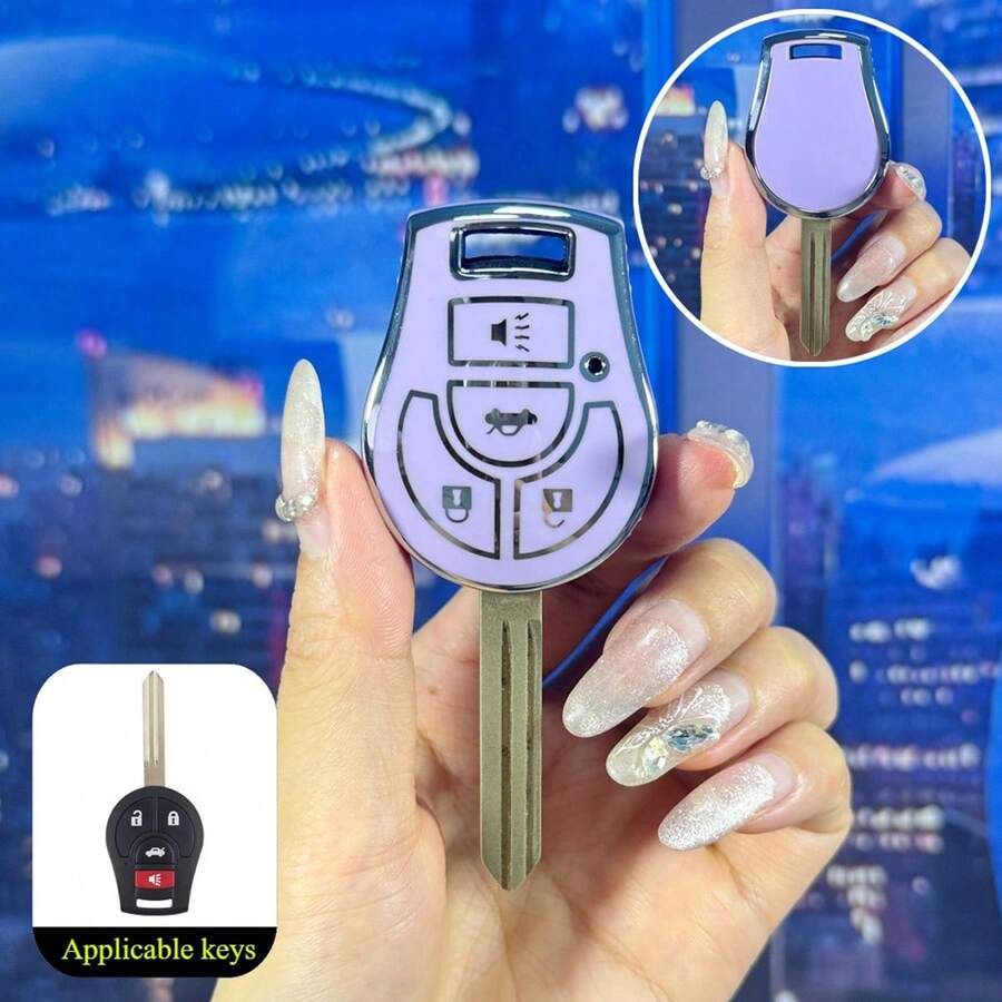 1pc TPU Car Key Protective Cover, Suitable For Nissan Versa, March, Tiida, Altima, Armada, Cube, Juke, Maxima, Pathfinder, Rogue, Sentra Models - Key Cover - View 1