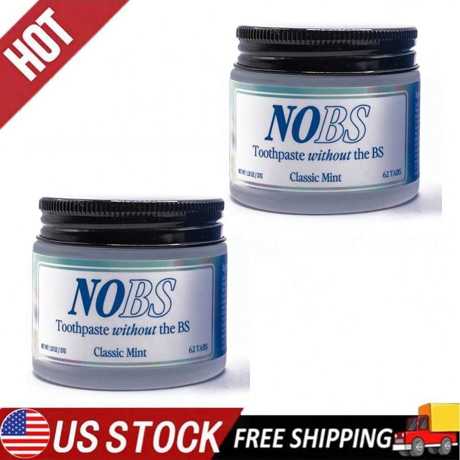 Nano Hydroxyapatite Toothpaste Tablets | Fluoride-Free & Plastic-Free Formula For Clean Teeth | Travel-Size, 1 Month Supply - B - 查看 1