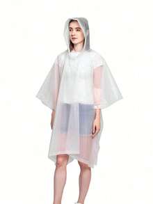 Reusable Adult Raincoat, Thickened Waterproof Raincoat, Unisex Hooded Raincoat, Waterproof Windproof Quick-Drying Breathable, Travel Essential, Women's Raincoat, Lightweight Rain Poncho, Student Supplies, Drawstring Hooded Raincoat, Unisex, Suitable For Cycling, Hiking, Fishing, Mountain Climbing And Other Outdoor Activities - Multicolor - View 10