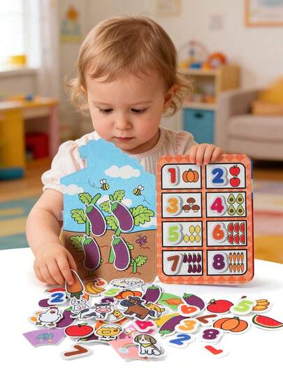 Farm Theme Baby Tear Tear Book, 0-3 Years Old Hook And Loop Interactive Quiet Book, Hand Tear Early Education Toy, Exercise Finger Fine Motor Skills, Easter/Festival/Birthday Gift For Baby Boys And Girls
