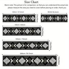 [Perfect Geometric Table Runner] Elegant Black And White Geometric Table Runner - Abstract Diamond Pattern, Bohemian Style, Suitable For Kitchen, Dining Room, Outdoor Garden Party - Polyester Fiber Hard Fabric, Rectangular, Perfect For Christmas Decoration, Best For Christmas - Black and White - View 2