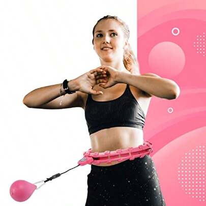 Fitness Gear w/Counter - Entrenamiento Abdominal pérdida de Peso y Quema Grasa Aros Inteligentes de Hula Pesada Ejercicios de estómago