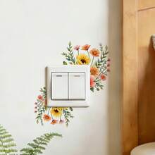 1/3 miếng dán trang trí công tắc điện họa tiết hoa màu nước, decal vinyl chống thấm nước có thể tháo rời, dùng để trang trí công tắc điện phòng khách, phòng ngủ, phòng tắm, trang trí tường nhà. - Nhiều màu - Xem 2