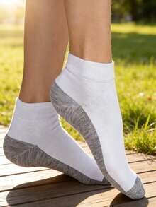 5 Pairs Men's Contrast Ankle Socks | All-Season Breathable Comfort - Multicolor - View 3