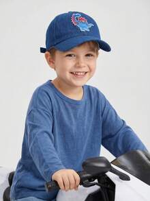 1 pieza Gorra de béisbol con diseño de dinosaurio de dibujos animados para niños pequeños, sombrero de sol para todas las estaciones, gorra snapback para actividades al aire libre, viajes y escuela - 1PC - Ver 4