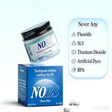 Nano Hydroxyapatite Toothpaste Tablets | Fluoride-Free & Plastic-Free Formula For Clean Teeth | Travel-Size, 1 Month Supply - 白色3 - 查看 3