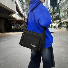 大容量邮差包背包单肩包多隔层旅行包多功能单肩包新款休闲通勤斜挎包 - 彩色 - 查看 9