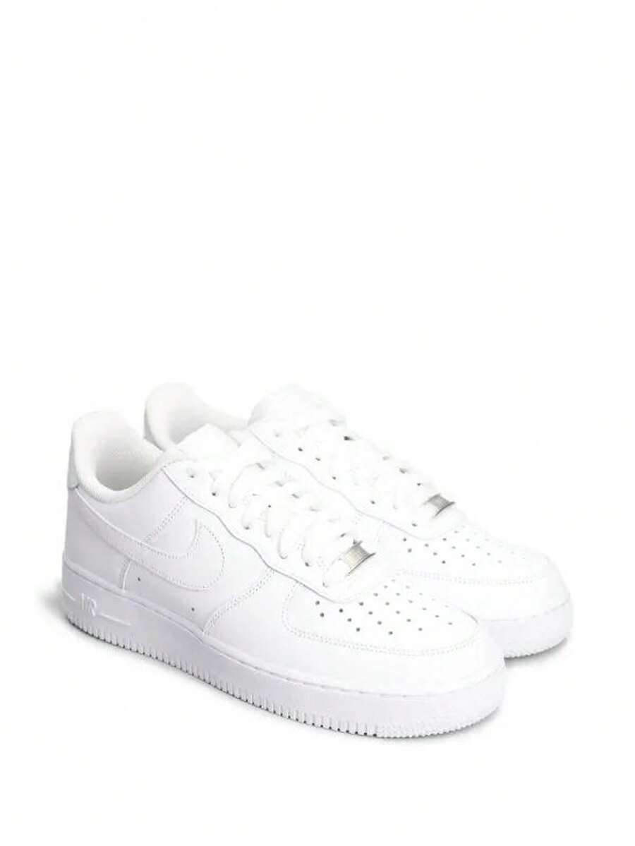 Authentic Nike Air Force 1 '07 Men's & Women's Sneakers - Premium White Leather Low-Tops | Original Nike Air Cushioning | Classic AF1 Heritage Shoes - trắng - Xem 1