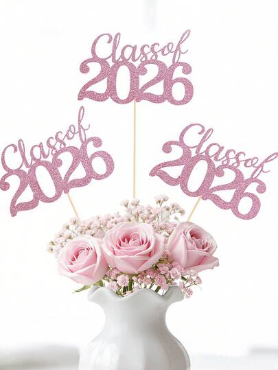 12pcs 2026 Graduation Centerpiece Decorations, Double-Sided 2026 Graduation Tabletop Centerpiece Decorations With Stands, Graduation Party Decor