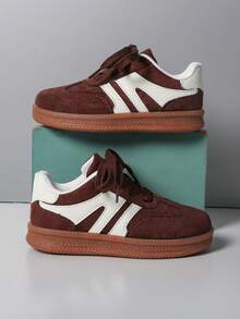 Sepatu Sneakers Kasual Sol Lembut untuk Anak Laki-laki & Perempuan, Sepatu Olahraga Bernapas Terbaru untuk Musim Semi/Musim Gugur - Burgundy - View 3