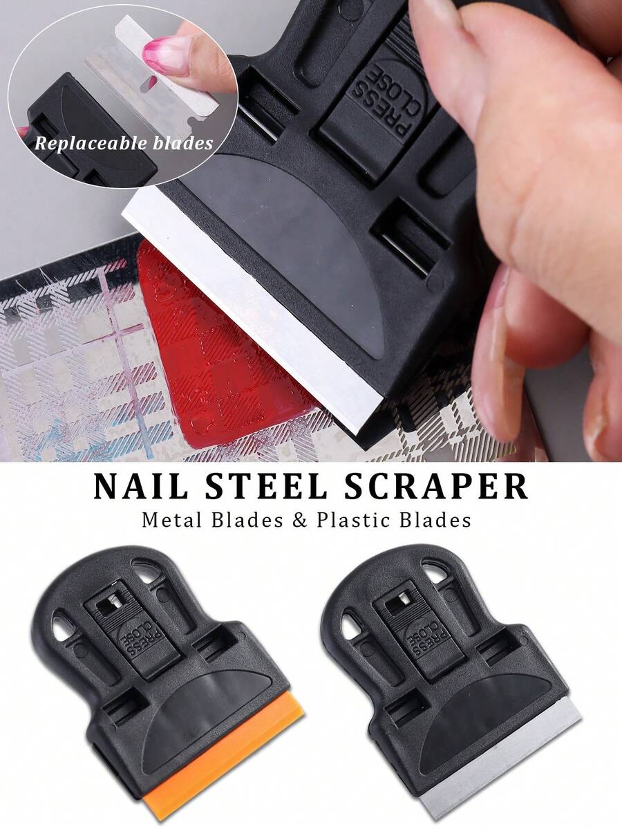 Dụng cụ dập móng nghệ thuật mini chuyên nghiệp, lưỡi dao có thể tháo rời, dụng cụ làm móng đa năng cầm tay tiện dụng. - Nhiều màu - Xem 1