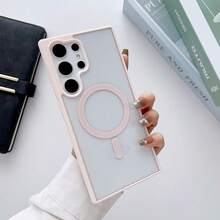 透明磁吸手机壳，兼容三星 Galaxy S26 Ultra、S25 Ultra、A56、A55、A36、A16、A17 等型号。也兼容 Galaxy S24 FE、A35、A15、A26、S24 FE、S25 等型号。这款手机壳亲肤舒适，色彩鲜艳，具有磁吸防摔保护功能。国际版，非国内版。 - 粉色 - 查看 5