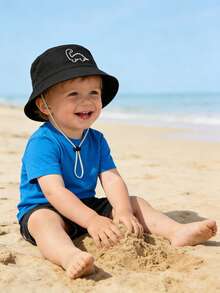 1pc/2pcs Kids Dinosaur Pattern Bucket Hat, Solid Color Sun Protection Hat, Suitable For Outdoor Sun Protection And Daily Casual Wear - Multicolor - View 2